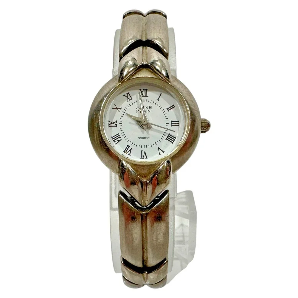 Anne Klein women's watch All silver bevel and band. 11/8323-5 AL21-Needs Battery